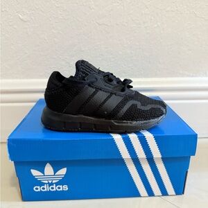 Adidas Kids Black Knit Sneakers